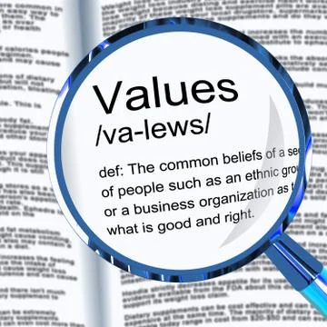Values concept icon means honesty and moral code of conduct - 3d Stock Illustration