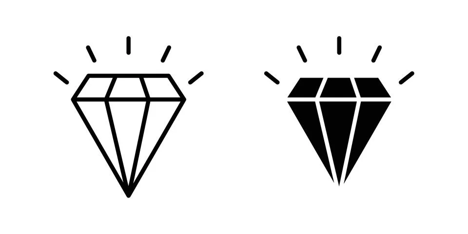 Values icon vector template set in black Stock Illustration