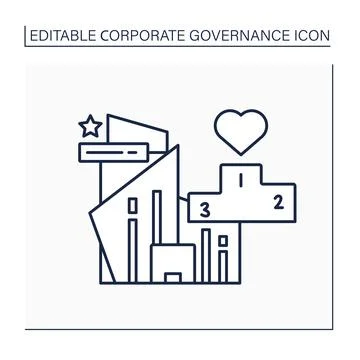 Values line icon Illustrazione stock