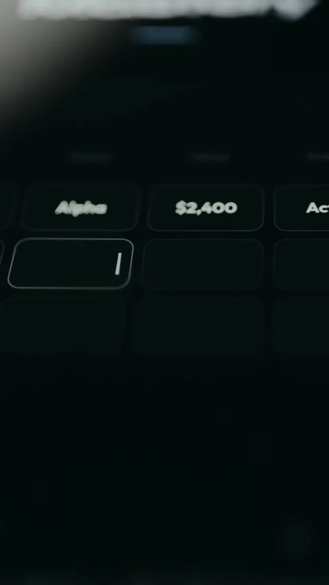 Values streaming into the grid one by one after the user taps a cell. Data entry Stock Footage 331593687