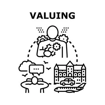 Valuing important life goals and personal aspirations Stock Illustration