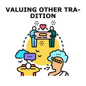 Valuing other tradition concept vector illustration Stock Illustration