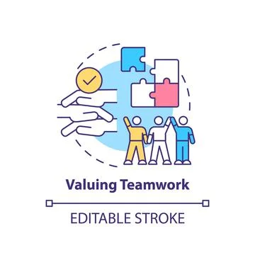 Valuing teamwork concept icon イラスト素材