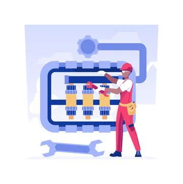 Valve box isolated concept vector illustration. Ilustración de archivo