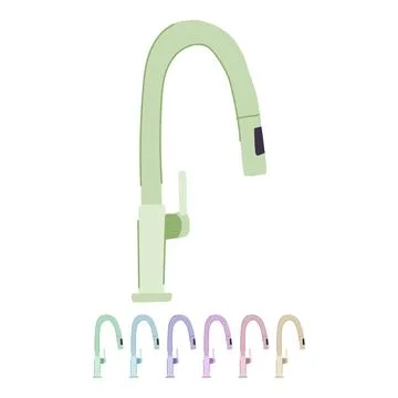 Valve faucet low flow vector cartoon graphic Stock Illustration