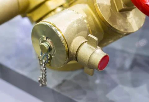 The valve of fire hydrant Stock Photos