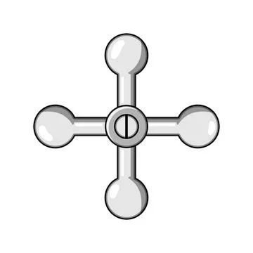 Valve handle turning water control system Illustration