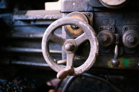 Valve of heavy machine Stock Photos