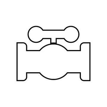 Valve it is black icon . Stock Illustration