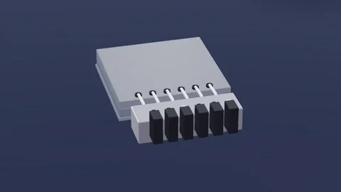 Valve manifold microfluidics 3d loop 3D animation seamless loop Stockbeeldmateriaal 341782161