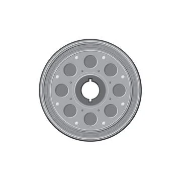 Valve or pipe flange isolated carbon steel filter Stock Illustration