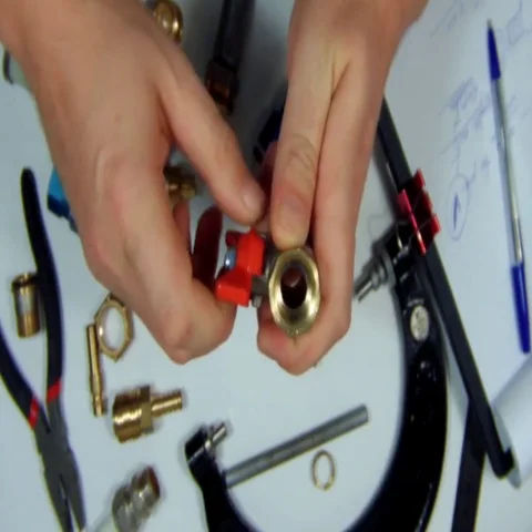 Valve overlap on the water pipe Stock Footage 69560918