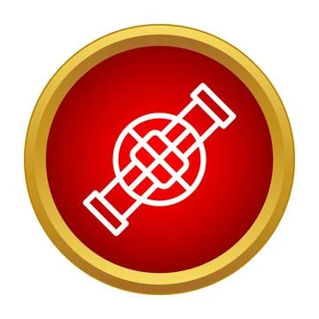 Valve pipeline icon representing fluid control system Stock Illustration