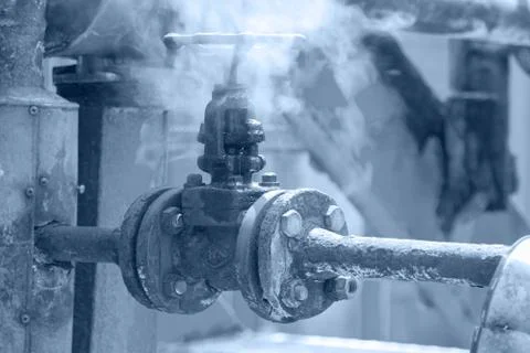 Valve on the pipeline Stock Photos