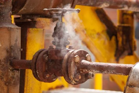 Valve on the pipeline Stock Photos