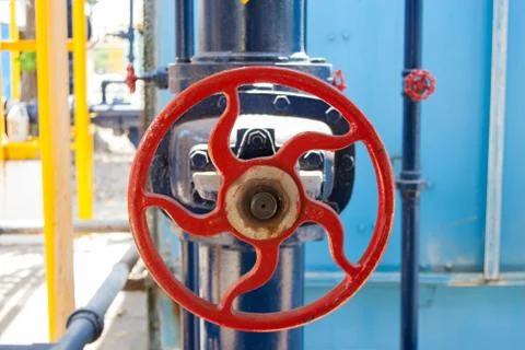 Valve on the pipeline Stock Photos