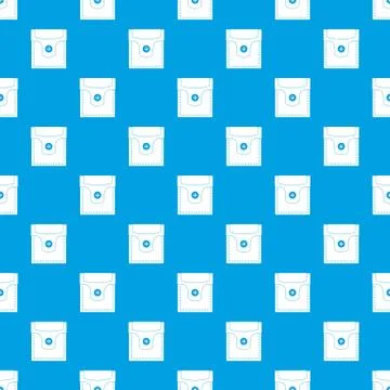 Valve pocket with button pattern seamless blue Stock Illustration