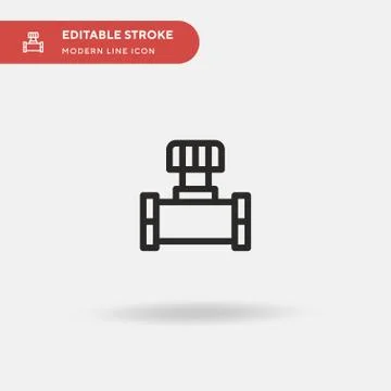Valve Simple vector icon. Illustration symbol design template for web mobile  Stock Illustration