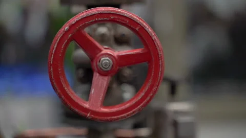 Valve. The valve is red. Close-up. Stock Footage 155288167