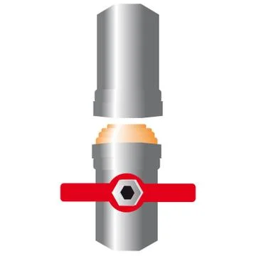 Valve on white background Stock Illustration