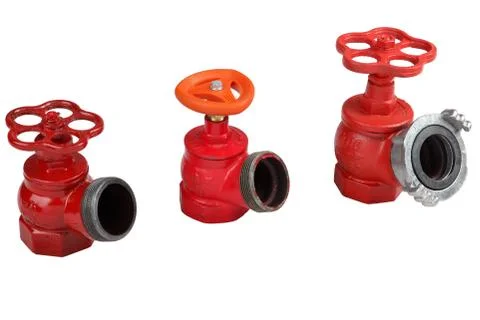 Valves hydrant fire hose connection of Stock Photos