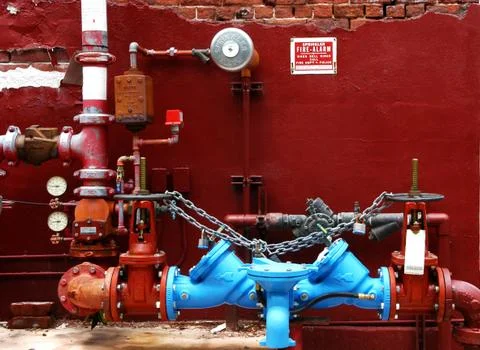 Valves on pipes Stock Photos