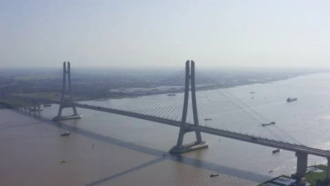 Vam Cong Bridge Video stock 232370795