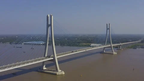 Vam Cong Bridge Video stock 232379431