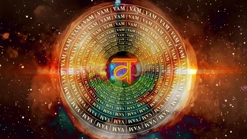 VAM Mantra for Sacral Chakra Activation Video stock 263395285