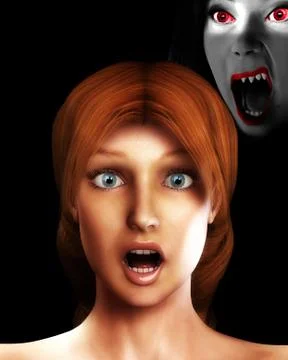 Vamp Scare Stock Illustration