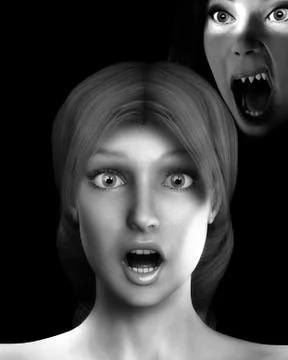 Vamp Scare Stock Illustration