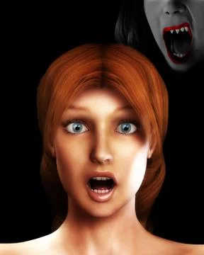 Vamp Scare Stock Illustration