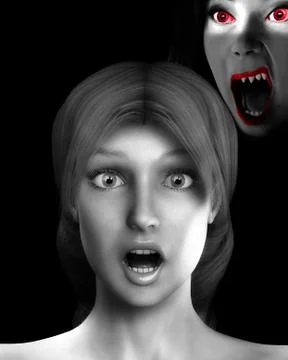 Vamp Scare Stock Illustration