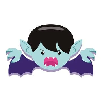 Vampire bat cartoon character. Vector Stock Illustration