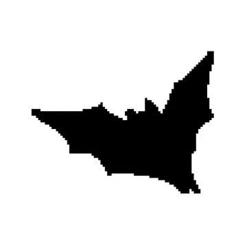 Vampire bat halloween pixel art vector illustration 库存插图