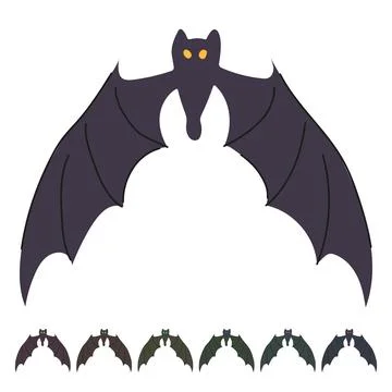 Vampire bat halloween vector cartoon graphic Stock Illustration
