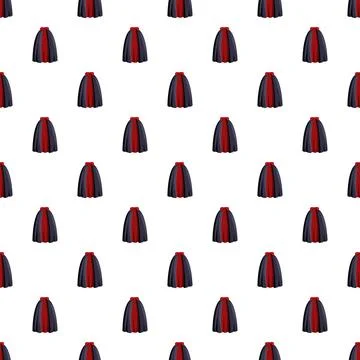 Vampire cape costume repeating pattern on white background Stock Illustration