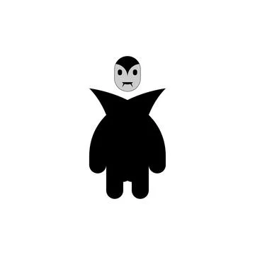 Vampire cartoon icon. Simple style Halloween holiday poster background symb.. Stock Illustration