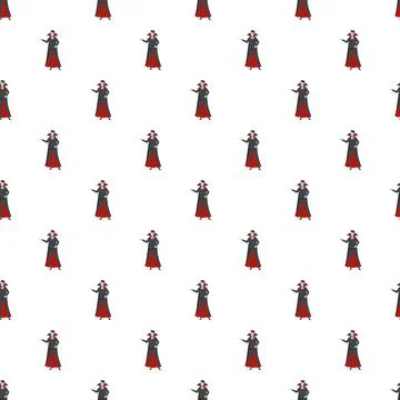 Vampire character halloween seamless pattern background Stock Illustration