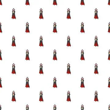 Vampire character repeating pattern for halloween design Illustrazione stock