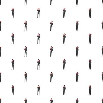 Vampire character repeating pattern for halloween backgrounds Stock Illustration