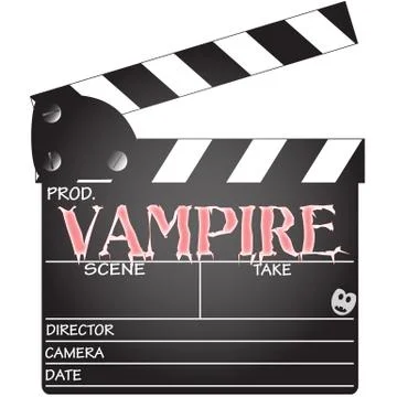 Vampire Clapper Board Design Stock Illustration