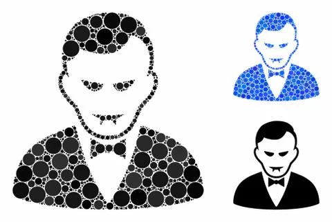 Vampire Composition Icon of Circle Dots Illustrazione stock