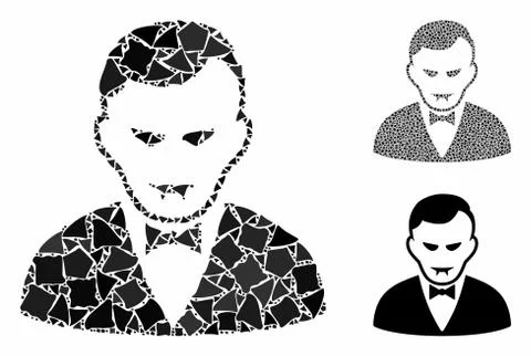 Vampire Composition Icon of Humpy Parts Illustrazione stock