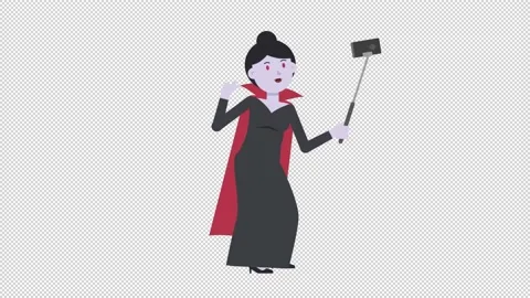 Vampire Countess Selfie Stick Video stock 205050933