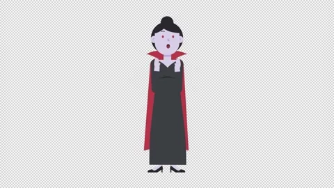 Vampire Countess Surprised Stock Footage 205050924
