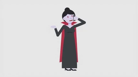 Vampire Countess Talking on the Phone Angry Video stock 205050980