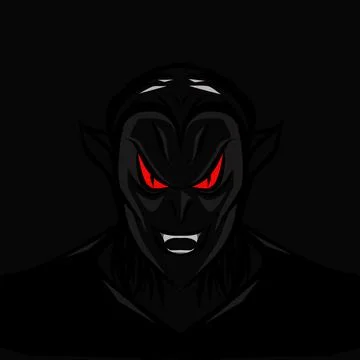 Vampire evil creature logo mascot on Halloween festival. Vector illustration. Stock Illustration