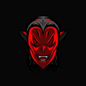 Vampire evil creature logo mascot on Halloween festival. Vector illustration. Stock Illustration