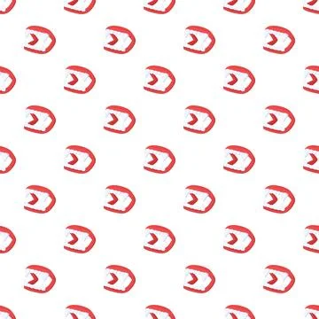 Vampire fangs and red lips seamless pattern Stock Illustration